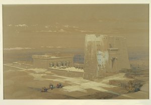 Templet vid Edfu (akvarell) av David Roberts