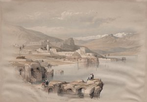 Tiberias, från murarna, Säkerhet i fjärran av David Roberts