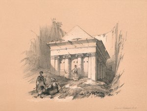 Sakarias grav, 1855 av David Roberts