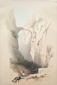 Triumfbåge som korsar ravinen som leder till Petra av David Roberts