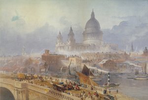 Utsikt över Blackfriars Bridge och St Paul