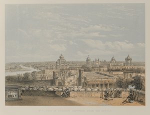Vy över position fångad från rebellerna, Lucknow av David Scott Lieutenant Colonel (after) Dodgson