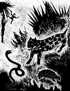 Illustration från boken Just so stories..., av Rudyard Kipling, 1931. av David Sterenberg