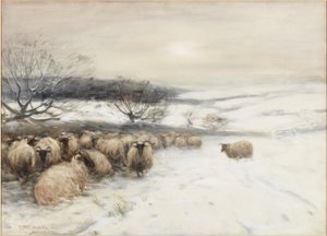 Vinter (akvarell på papper) av David T. Robertson