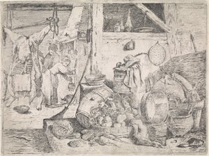 köksinredning av David Teniers (II) (attributed to)