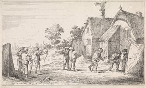 bågskyttar Friluftsgenrescener (serietitel) av David Teniers (II)
