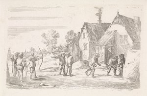 bågskyttar Friluftsgenrescener (serietitel) av David Teniers (II)