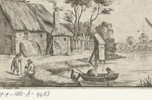 Landskap med gård och vatten av David Teniers (II)