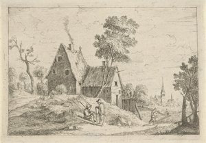 Landskap med ett hus av David Teniers (II)