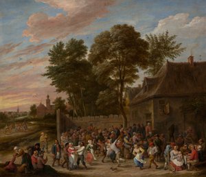 Bönder som dansar och festar, ca. 1660.