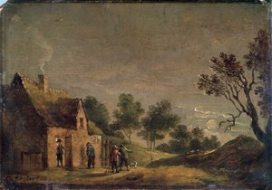 En krog på natten, 1600-talet av David Teniers the Younger