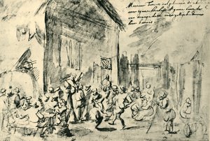 Countrydans, mitten av slutet av 1600-talet, 1943. av David Teniers the Younger