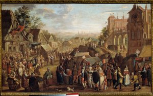 Kermessen. Fest i en by. Målning av David Vinckboons (eller Vinckeboons eller Vinkeboons 1576-1629) av David Vinckeboons