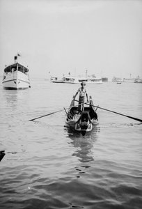 Skrovmål på en sampan vid Penang av David Watkin Waters