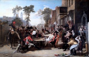 Chelsea Pensioners Reading the Waterloo Dispatch (olja på duk) av David Wilkie