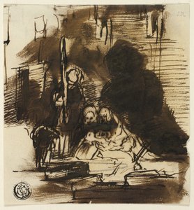 Hitta de skotska regalierna (recto) och Study, Queen Victoria och First Parliament (verso)