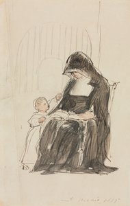 Nunna läser för ett barn av David Wilkie