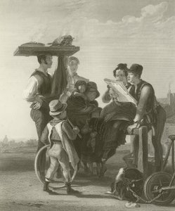 Läser nyheterna av David Wilkie