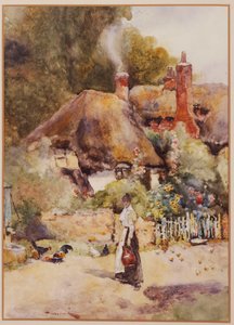 Gammal stuga vid Sutton Courtenay, Berkshire