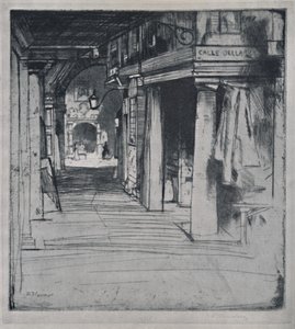 Calle Della Donna, c1900, 1925. av David Young Cameron