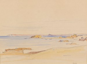 Lunan Bay (akvarell) av David Young Cameron