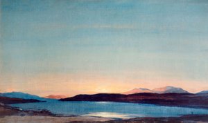 Solnedgång, Loch Rannoch, 1923. av David Young Cameron