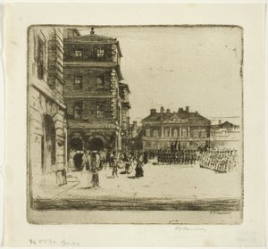 The Horse Guards, tallrik fyra från London Set av David Young Cameron