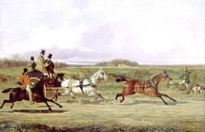En jägare som passerar en tandem med en idrottsman av en stil