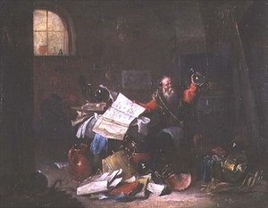 Alkemisten av David the Elder Teniers