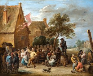 En Byglädje På En Country Inn av David Teniers the Younger