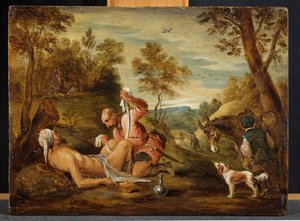 barmhärtig samarit, The av David Teniers the Younger