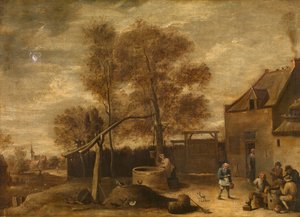 På bondgården (olja)