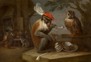 Singerie (olja på duk)