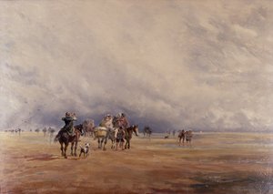 Lancaster Sands, Morecambe Bay (Treasures) 1842 (olja på duk)