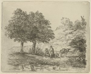 Landskap med familj av David van der Kellen