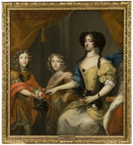 Anna Sofia, 1647–1717, prinsessa av Danmark, kurfurstinna av Sachsen, hennes söner Johann Georg IV, 1668–1697, kurfurste av Sachsen, Friedrich August I / August II den starke, 1670–1733, kurfurste av Sachsen, kung av Polen