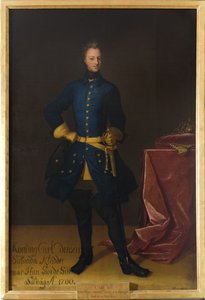 Karl XII, roi de Suede - Porträtt av kung Karl XII av Sverige (1682-1718), av Krafft, David, von (1655-1724). Olja på duk. Mått: 249x165 cm. Nationalmuseum Stockholm
