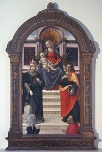 Madonnan och barnet med S:t Ludvig av Toulouse, Johannes evangelisten och donatorer