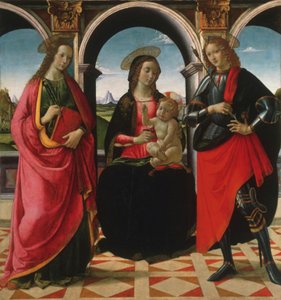 Jungfru Maria med barnet och helgonen Apollonia och Sebastian