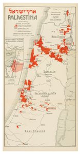 Karta över Palestina av Davis Trietsch