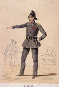 En brandman, 1855 av Day and Son