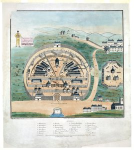 En representation av massakern på amerikanska fångar i Dartmoor Prison, 6 april av DeWitt C. Hitchcock