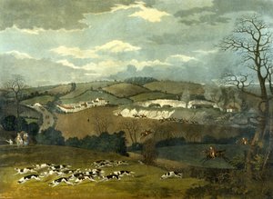 Full Cry, graverad av R.G. Reeve, ca 1830 (färg litho)
