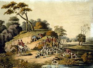 Morgon, Foxhunting, graverad av J.H. Clarke och F. Jeakes