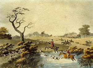 Noon, Foxhunting, graverad av J.H. Clarke och F. Jeakes