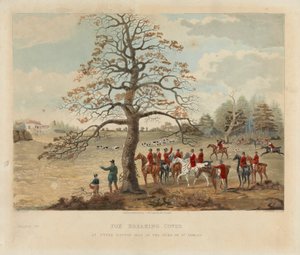 [Rävjakt] set om fyra: (2) Fox Breaking Cover / At Upper Gatton Seat of the Duke of St. Alban