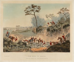 [Rävjakt] set om fyra: (4) Räven springer till jorden / View of Popes Pit, nära Walton Heath