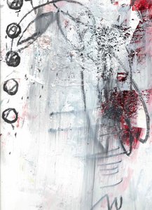 Rött, svart, abstrakt, grunge