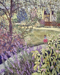 Flower Fairy, 2019 (akryl på duk) av Deborah Eve Alastra