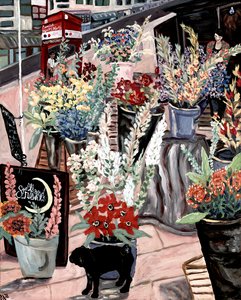 Flower Lady, 2020 (akryl/medium på duk)